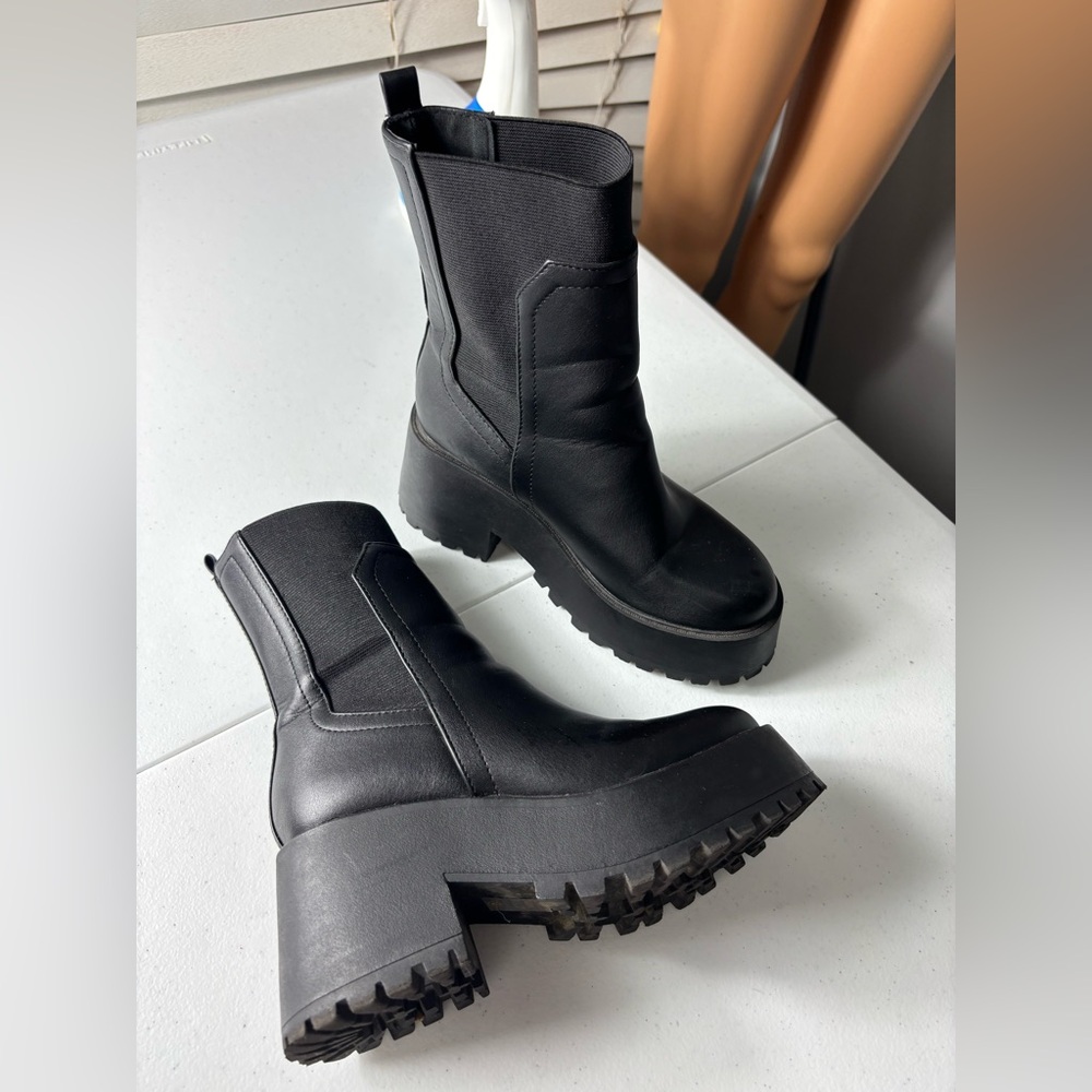 Soda Native Chunky Double Stack Platform Heel Hig… - image 1